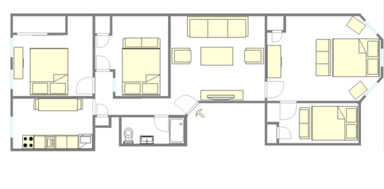 Apartment Bushwick - Interactive plan