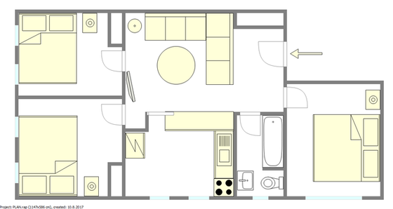 Apartment Crown Heights - Interactive plan