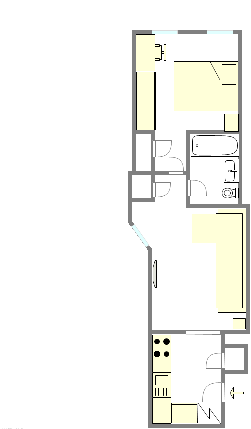公寓 Lower East Side - 平面图