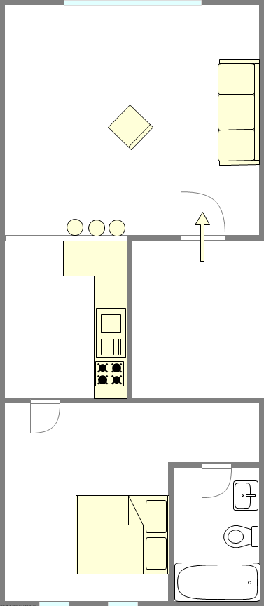 Wohnung Crown Heights - Interaktiven Plan