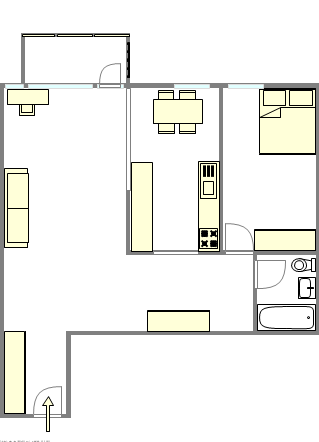 Wohnung Upper West Side - Interaktiven Plan