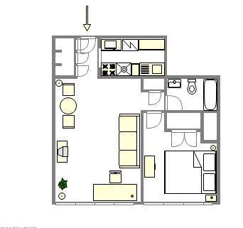 Wohnung Turtle Bay - Interaktiven Plan