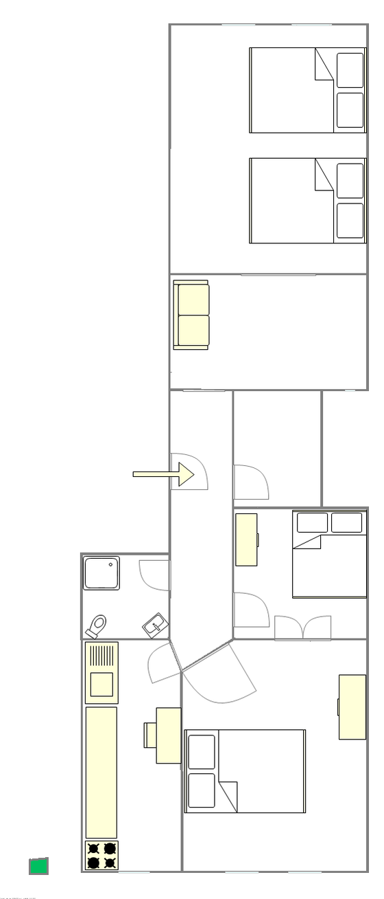 Apartamento Clinton - Plano interactivo