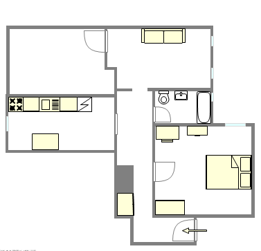 Apartamento Crown Heights - Plano interativo