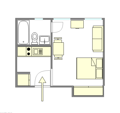 Apartamento Midtown East - Plano interativo