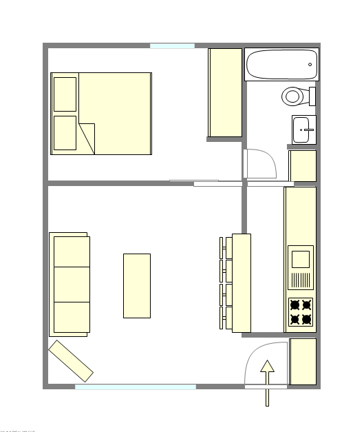 Apartamento Gramercy Park - Plano interativo