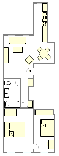 公寓 Clinton Hill - 平面图