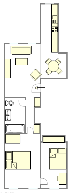 Appartamento Clinton Hill - Piantina interattiva