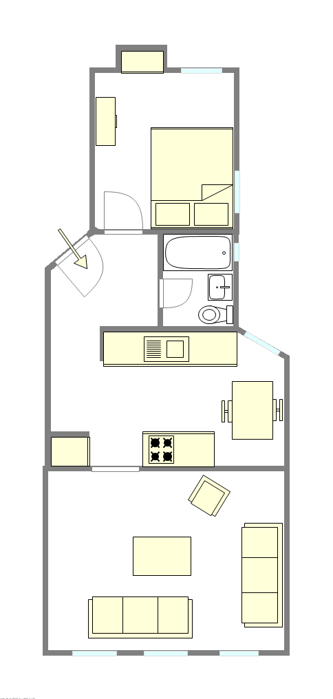 Wohnung Upper West Side - Interaktiven Plan