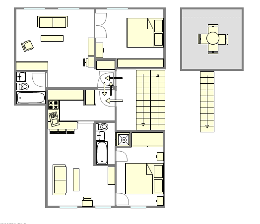 Appartement Greenwich Village - Plan interactif
