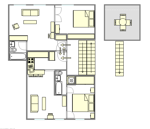 Wohnung Greenwich Village - Interaktiven Plan