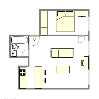 Wohnung Greenwich Village - Interaktiven Plan