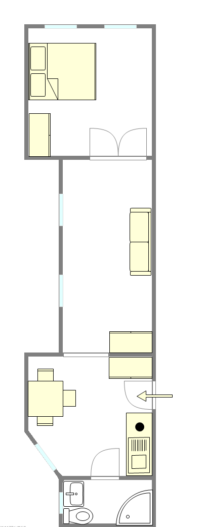 Wohnung East Village - Interaktiven Plan