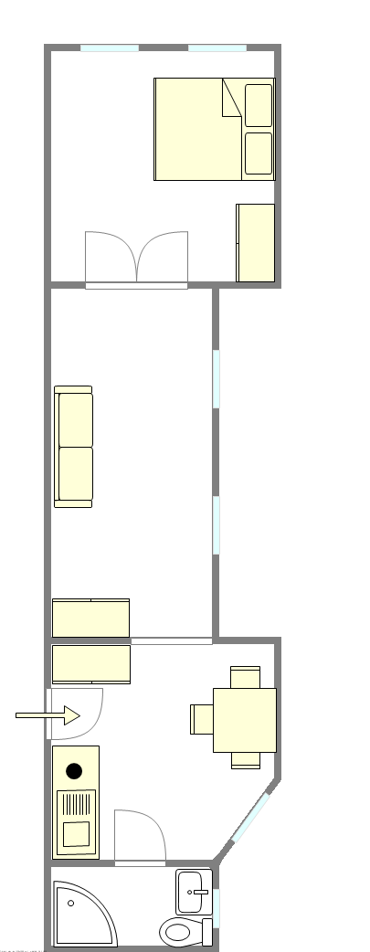 Apartment East Village - Interactive plan