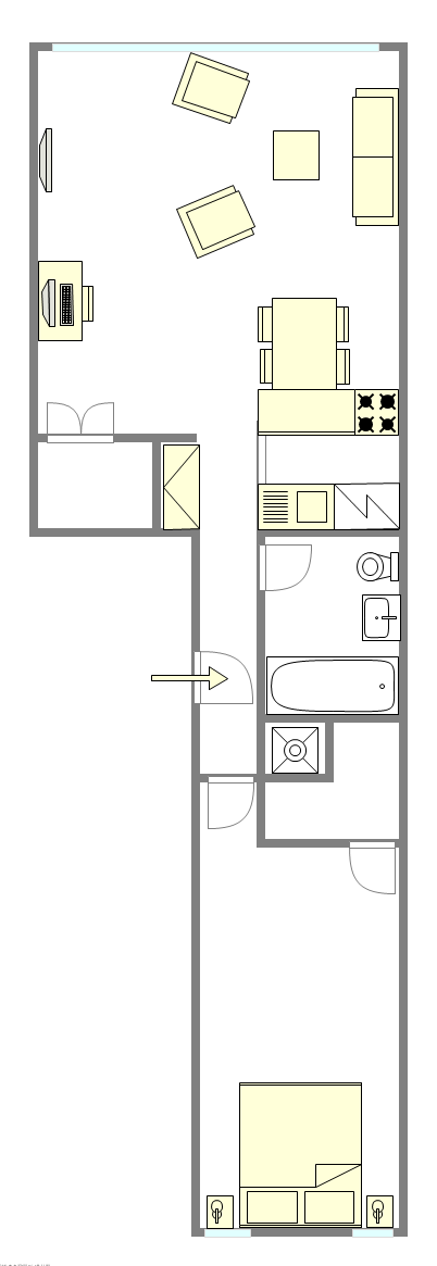 Wohnung Harlem - Interaktiven Plan