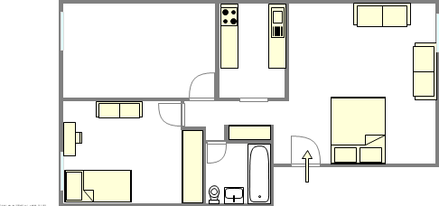 公寓 West Village - 平面图