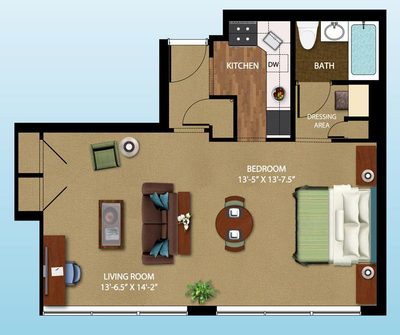 公寓 Sutton - 平面图