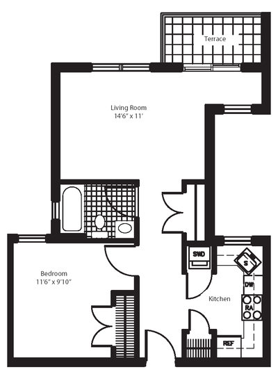 Penthouse Harlem - Plan interactif