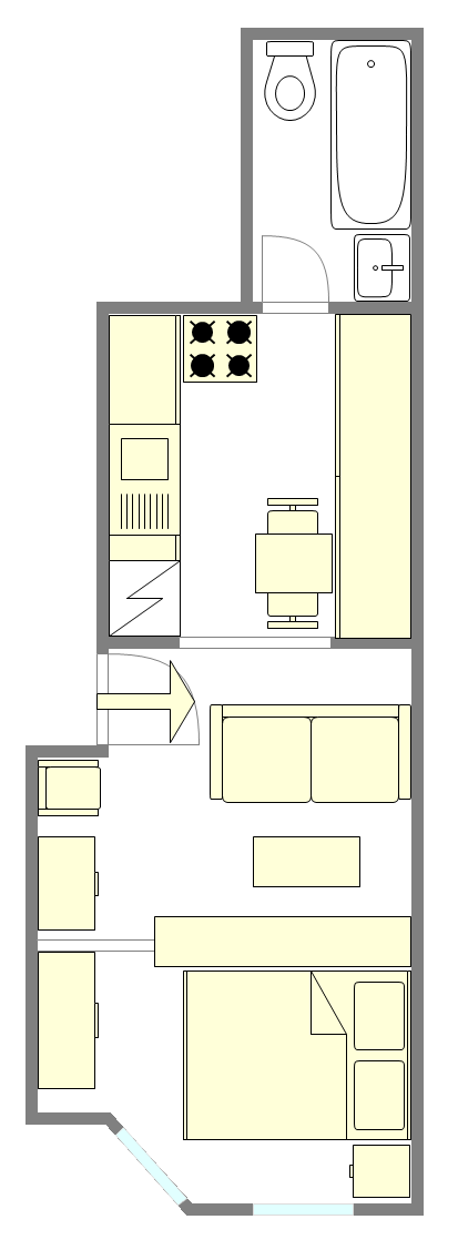 Appartamento Hamilton Heights - Piantina interattiva