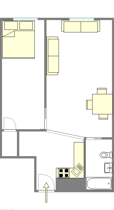 Wohnung Upper West Side - Interaktiven Plan