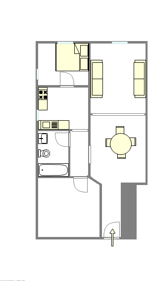 Apartamento Washington Heights - Plano interativo