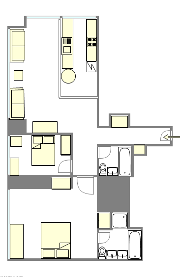 公寓 Williamsburg - 平面图