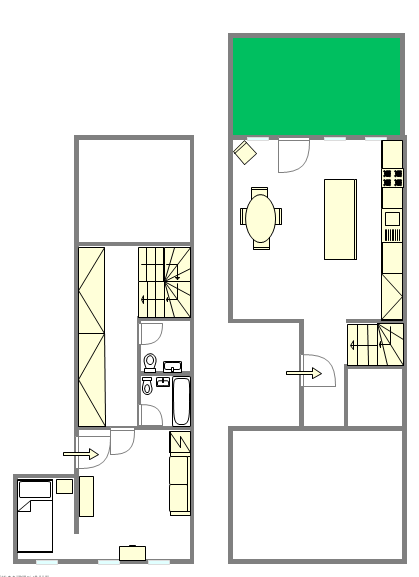 双层公寓 East Harlem - 平面图