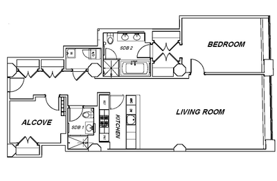 Wohnung Brooklyn Heights - Interaktiven Plan
