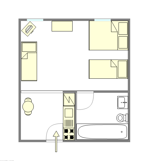 Wohnung Upper East Side - Interaktiven Plan