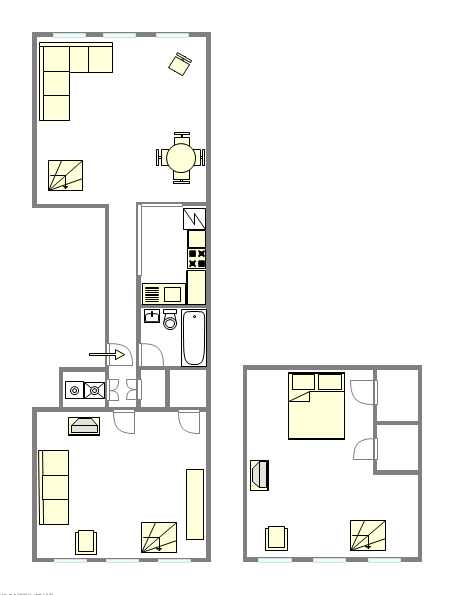 双层公寓 Harlem - 平面图