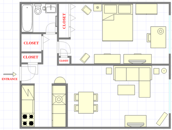Apartment Battery Park City - Interactive plan