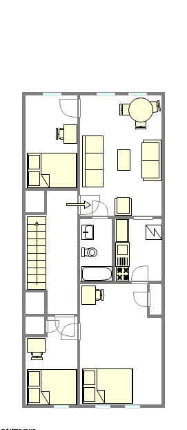 Appartamento Bedford Stuyvesant - Piantina interattiva