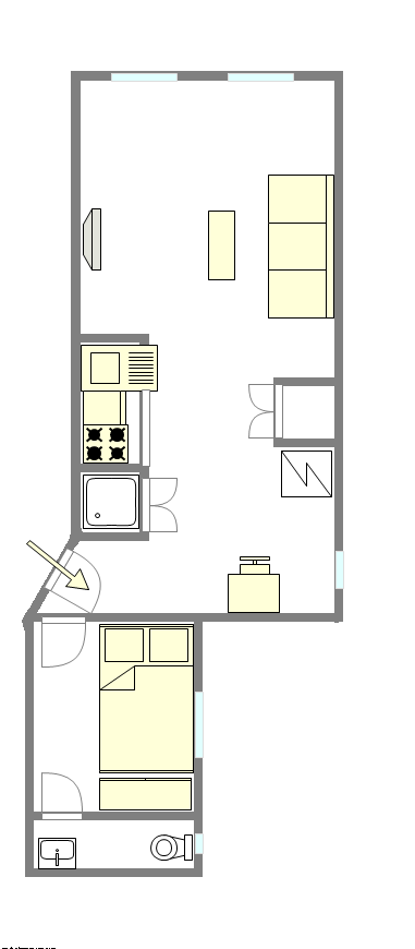 Wohnung Clinton - Interaktiven Plan