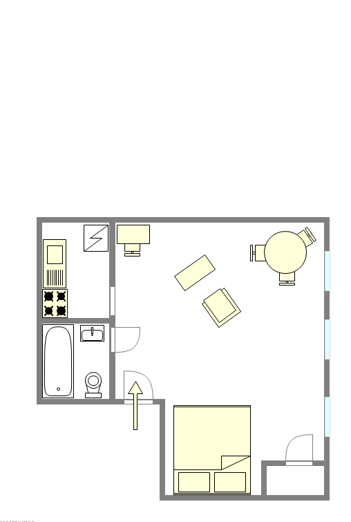 Apartamento Bedford Stuyvesant - Plano interativo