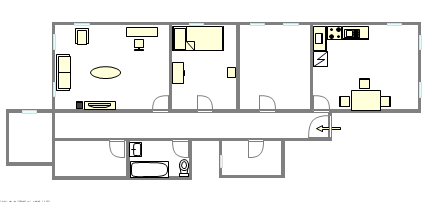 Appartement Bedford Stuyvesant - Plan interactif
