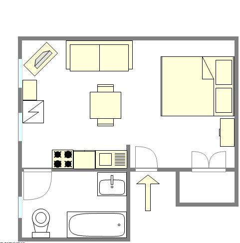 Apartment Fashion District - Interactive plan