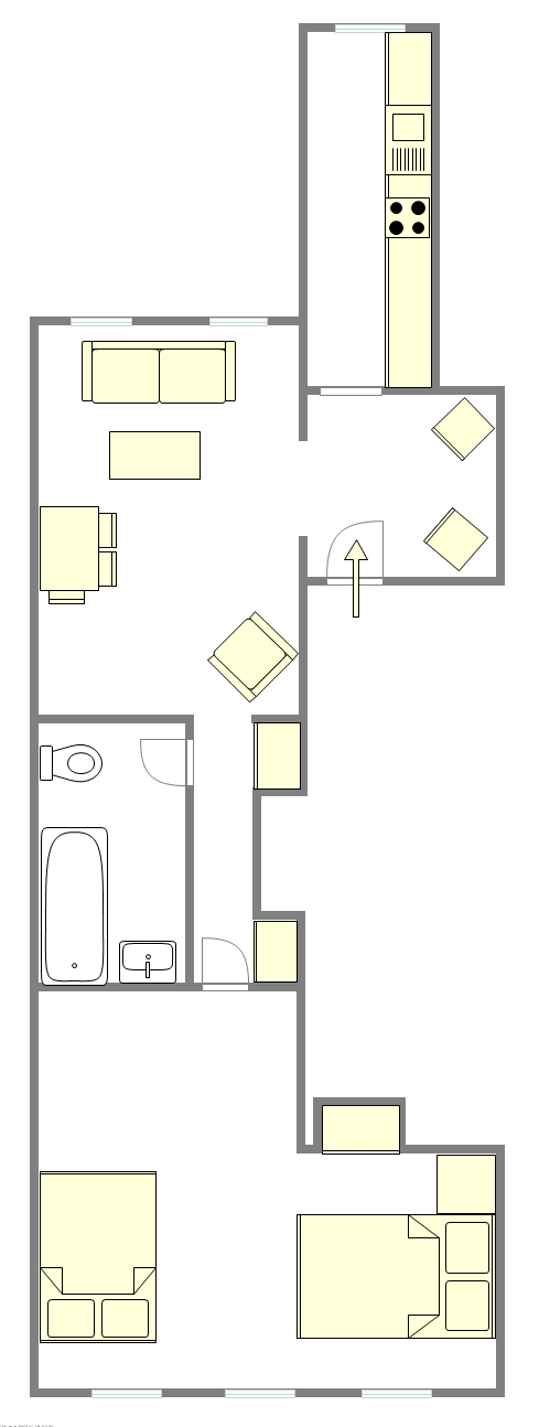 Apartamento Clinton Hill - Plano interativo
