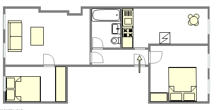 Apartamento Bedford Stuyvesant - Plano interativo