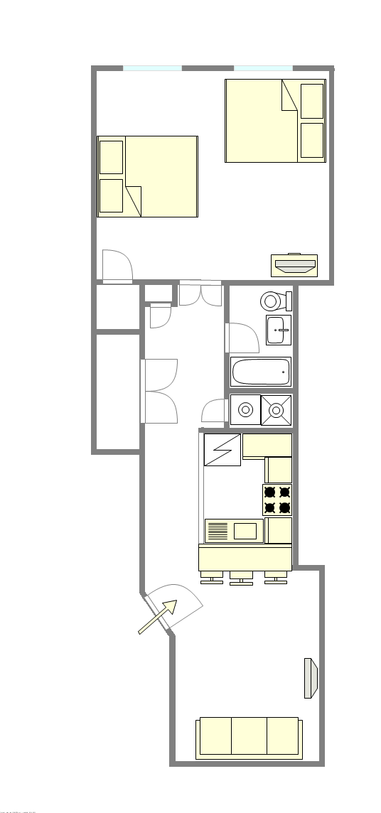 Wohnung Harlem - Interaktiven Plan