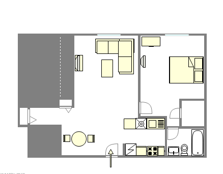 公寓 Hamilton Heights - 平面图