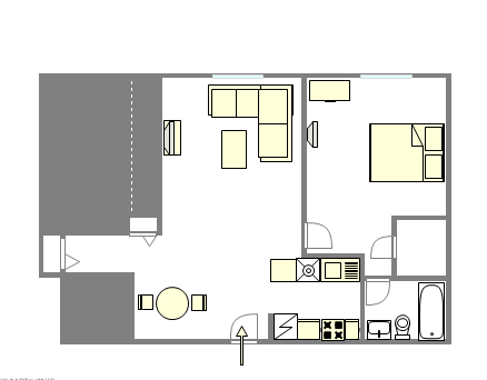 Wohnung Hamilton Heights - Interaktiven Plan