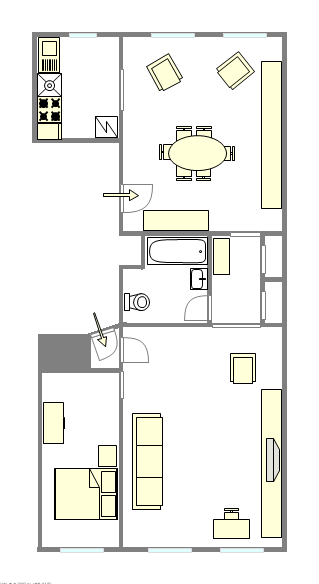Apartment Fort Greene - Interactive plan