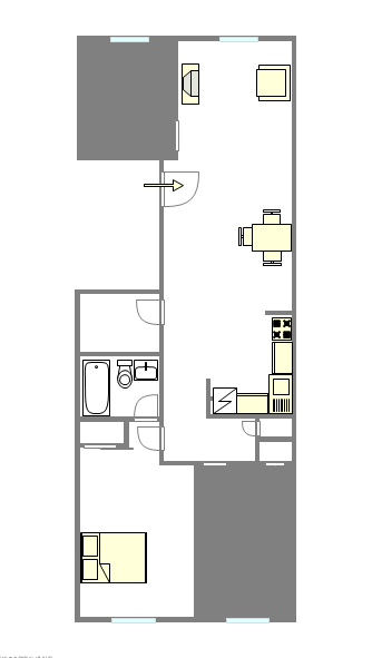 Apartamento Bedford Stuyvesant - Plano interactivo