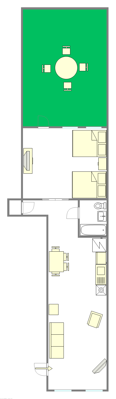 Wohnung Harlem - Interaktiven Plan