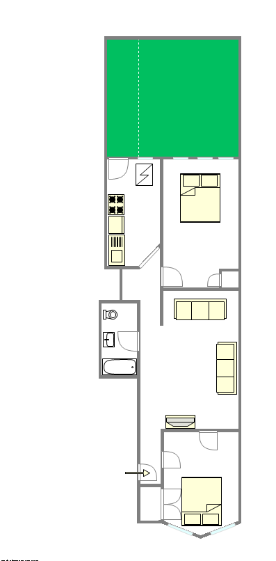 Wohnung Bushwick - Interaktiven Plan