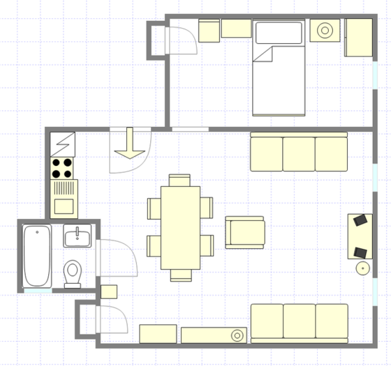 Apartment East Village - Interactive plan