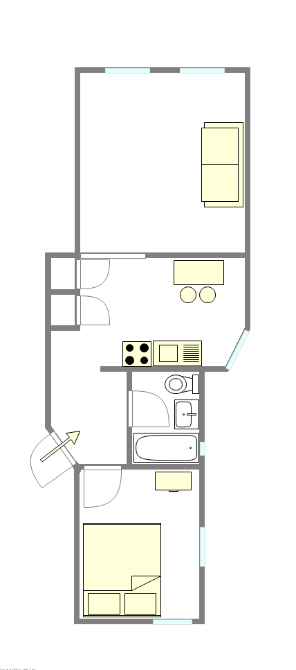 Wohnung Upper West Side - Interaktiven Plan