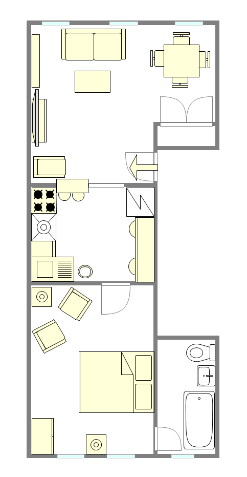 Appartement Bedford Stuyvesant - Plan interactif