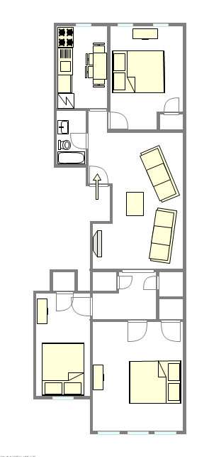 Appartamento Bedford Stuyvesant - Piantina interattiva