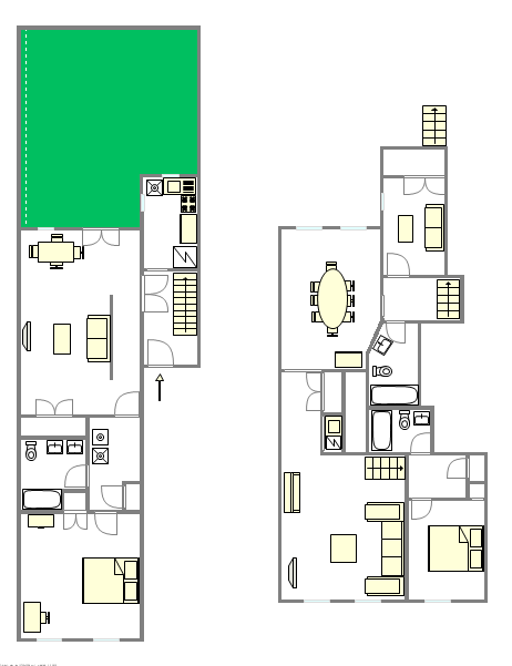 双层公寓 Greenwich Village - 平面图